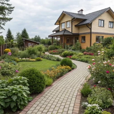 дорожки из тротуарной плитки на даче цена