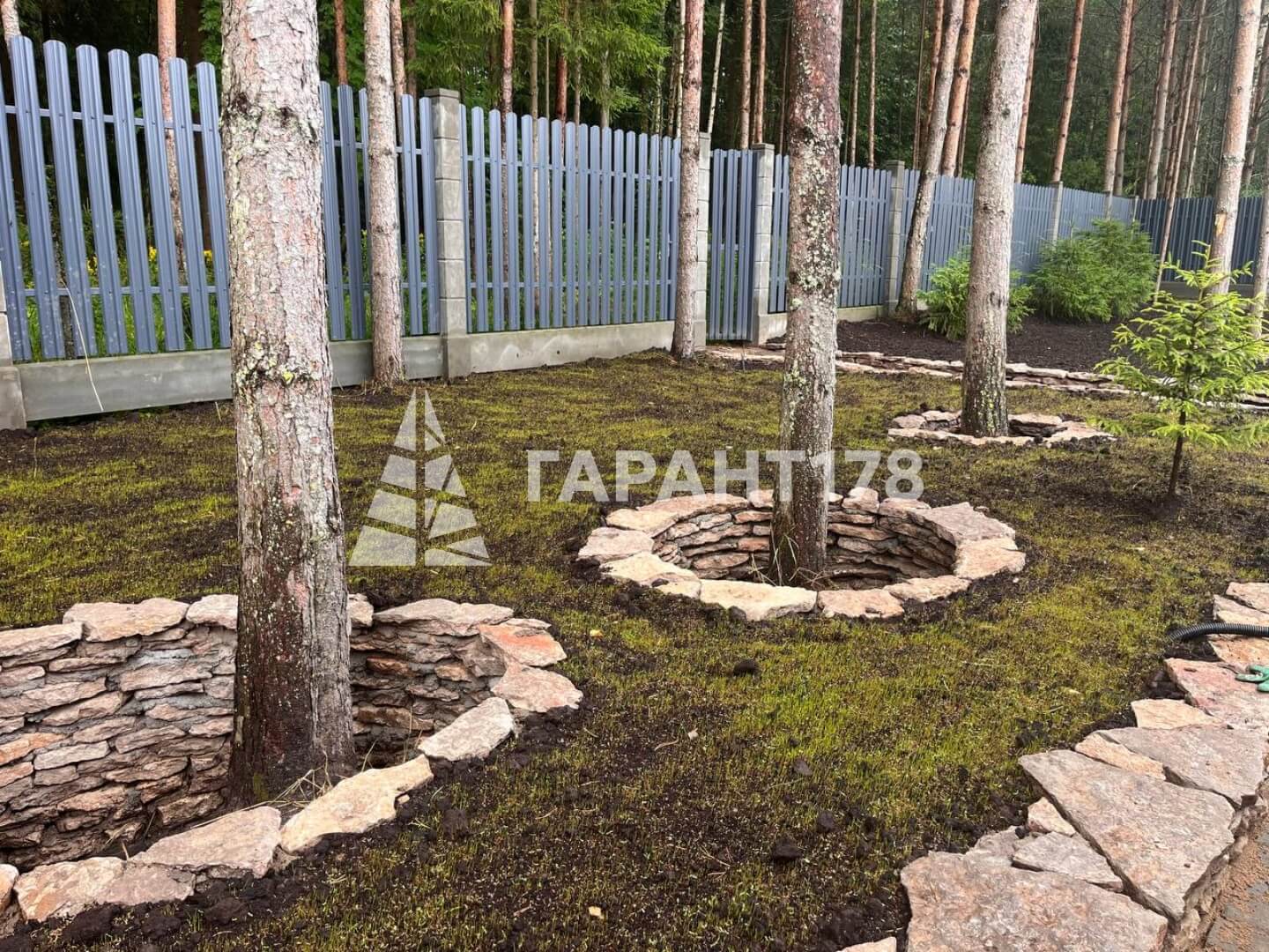 Посадка деревьев и кустарников