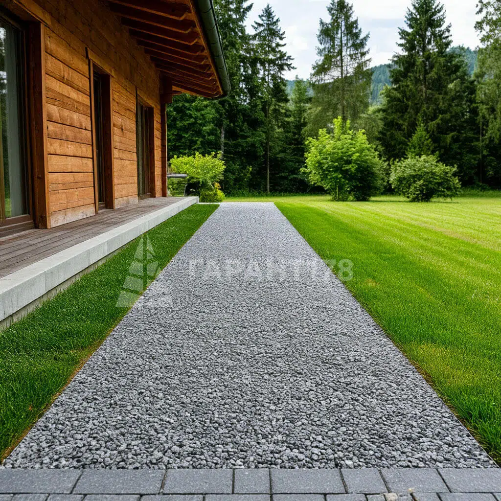 устройство дорожки из отсева щебня на участке спб