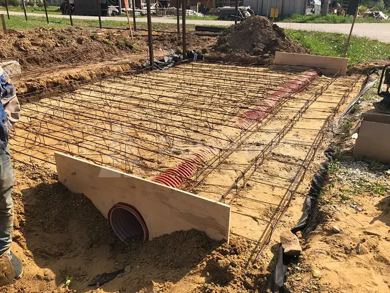 заказать армированный въезд на участок через канаву
