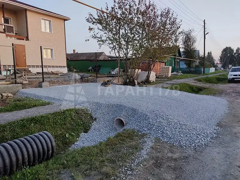 заказать заезд на участок насыпной из щебня и трубы