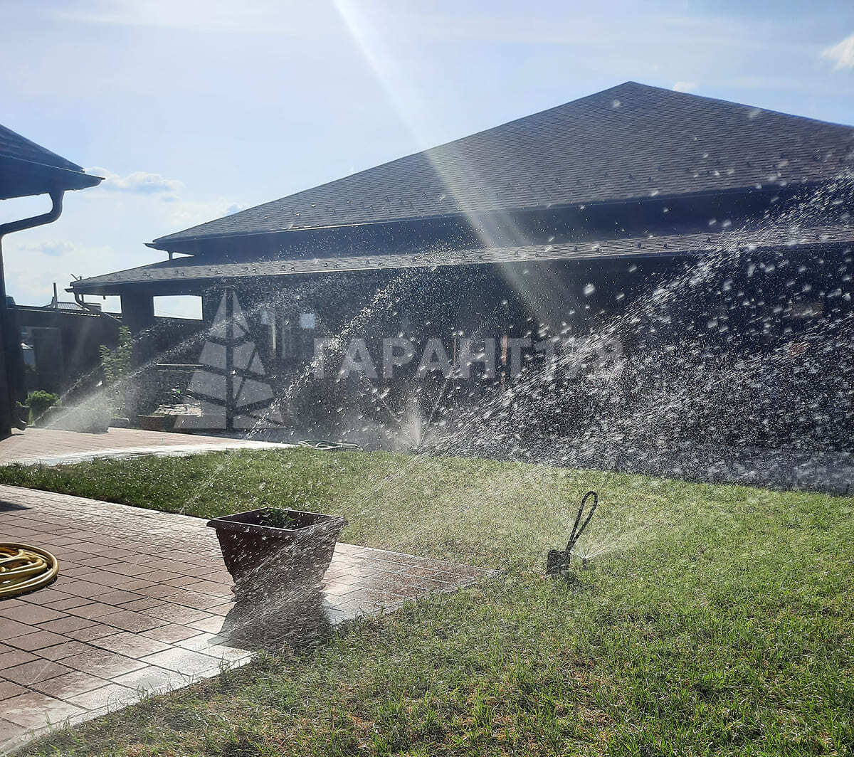 Система автополива на участке (КП Охтинское Раздолье)